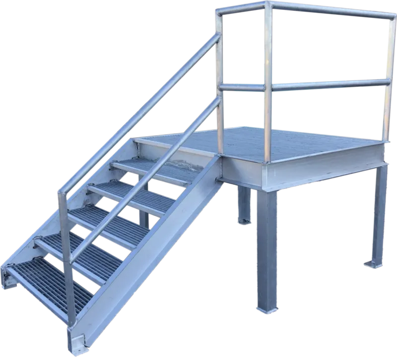 industrial access stairs and platform