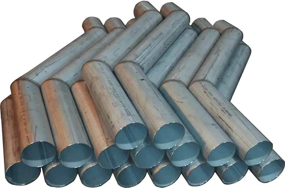 stack of welded pipe sections