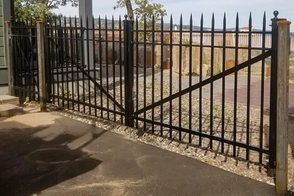 fabricated steel entry gate
